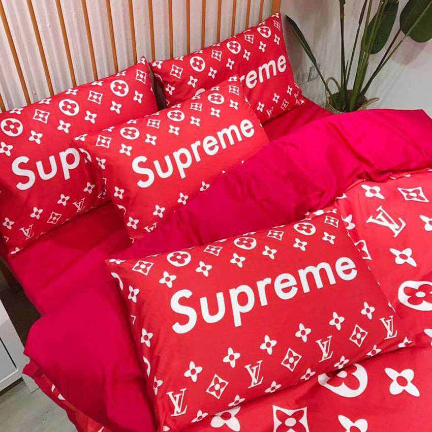 3個セット・送料無料 ルイヴィトン×supreme クラシックパターン 寝具