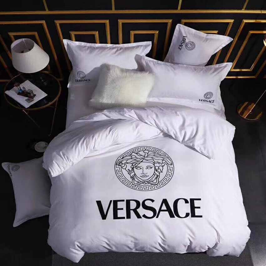 ホワイト VERSACE 掛け布団カバー