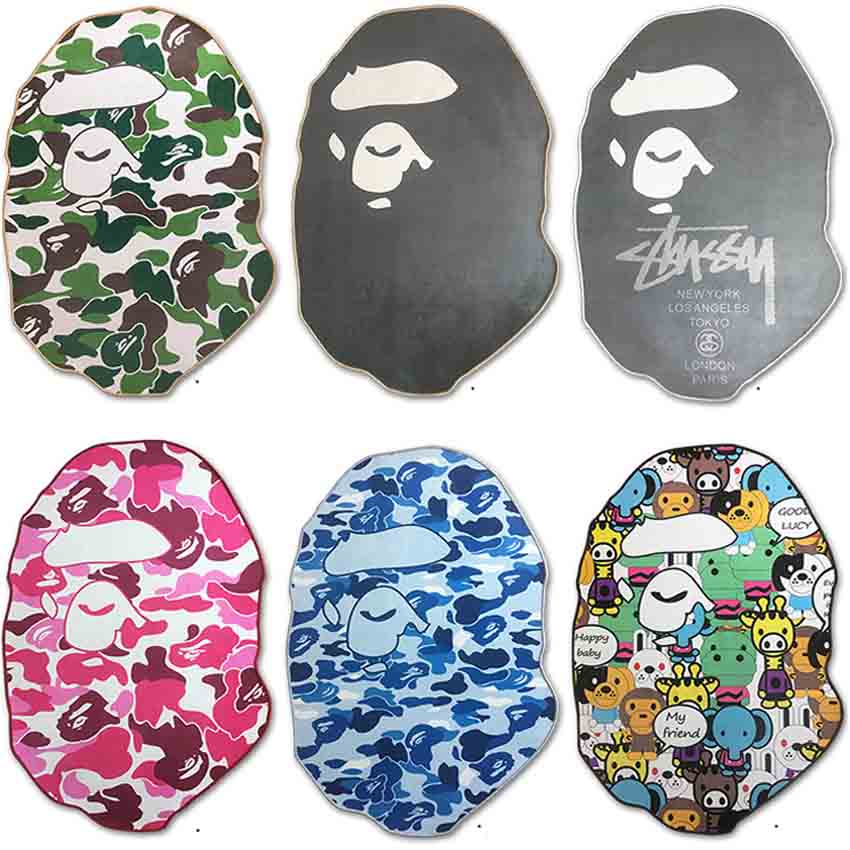 ラグマット お洒落 Bape