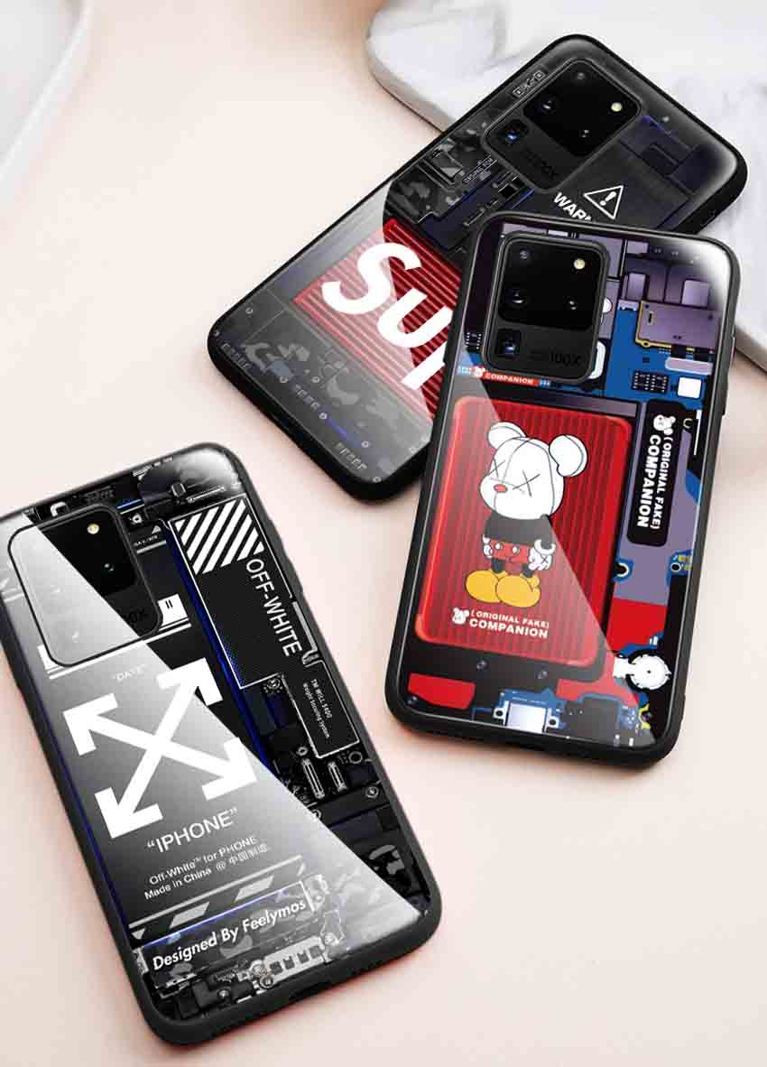 ガラス背面 GALAXY S20 ultraけーす off-white