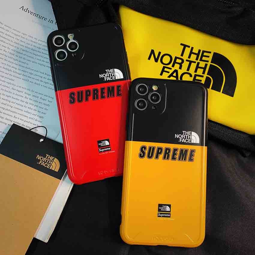 アイフォン11 12ケース SupremeⅹThenorthface