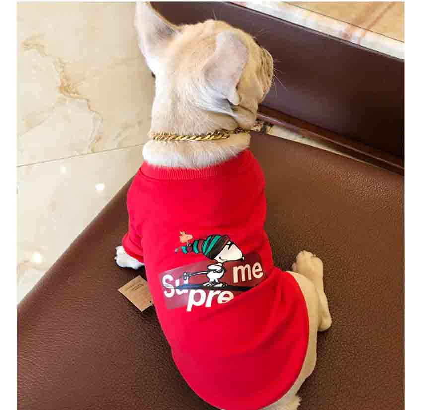 ペット服 犬Tシャツ 可愛い SUPREME