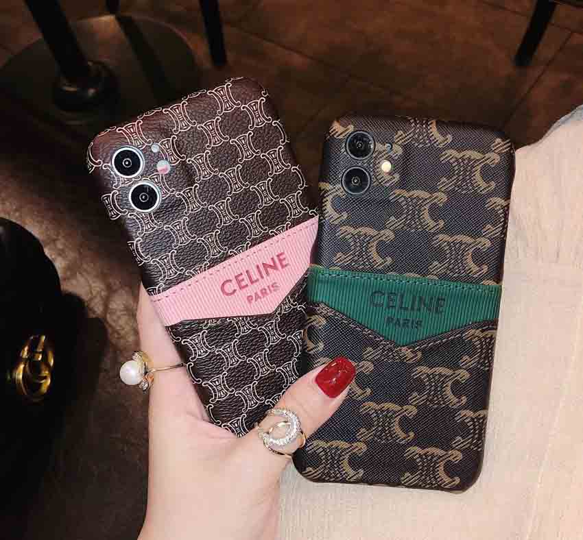 CELINE アイフォーン15 14 13スマホケース 革製 セリーヌ iPhone11pro