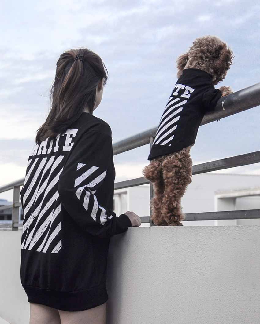 Off-white 犬と親子服 パーカー