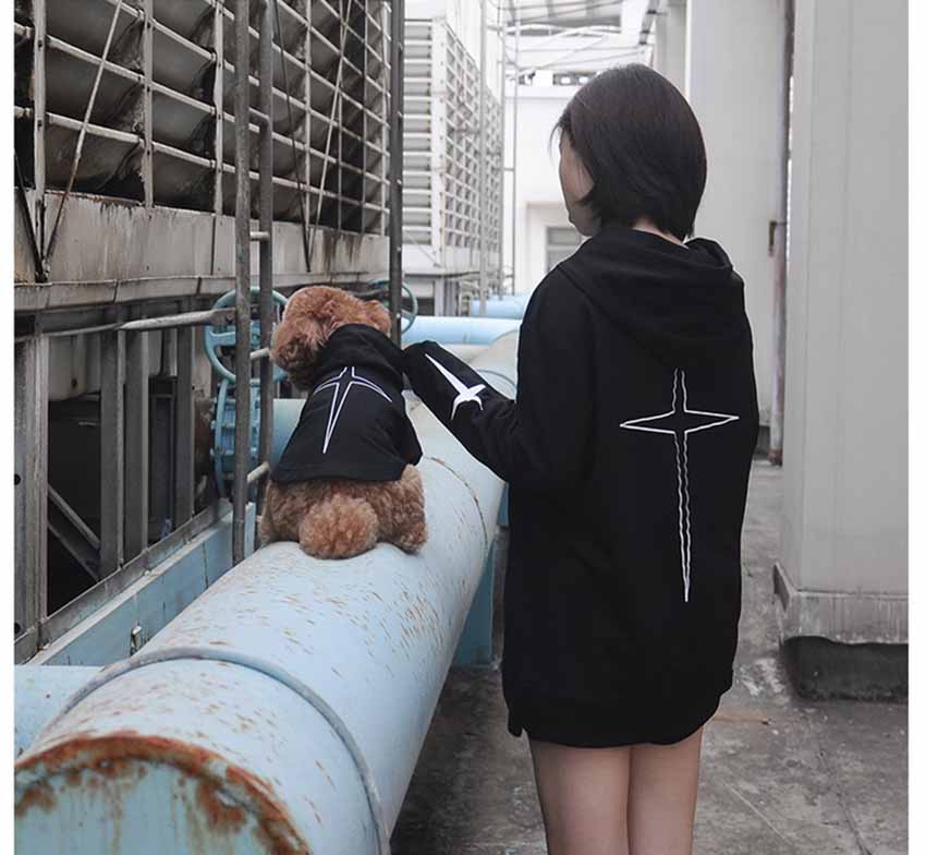 犬とペアルック プルパーカー 潮流ブランド