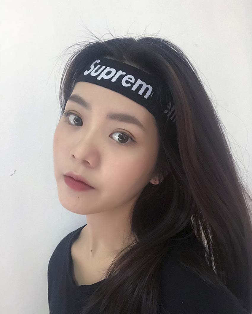 supreme  headband 黒 ヘアバンド帽子