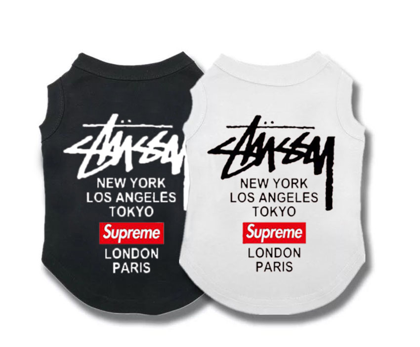 プリントシャツ 小型犬 STUSSY