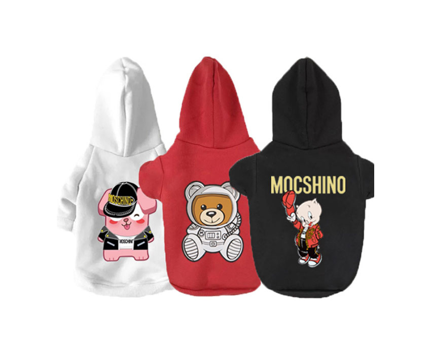 犬帽子付きパーカー おしゃれ moschino