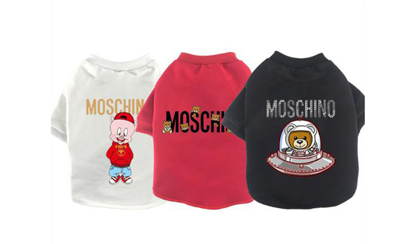 Moschino 犬プルオーバーパーカー 綿