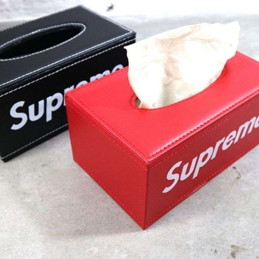 SUPREME ティッシュケース レザー シュプリーム おしゃれ ティッシュ