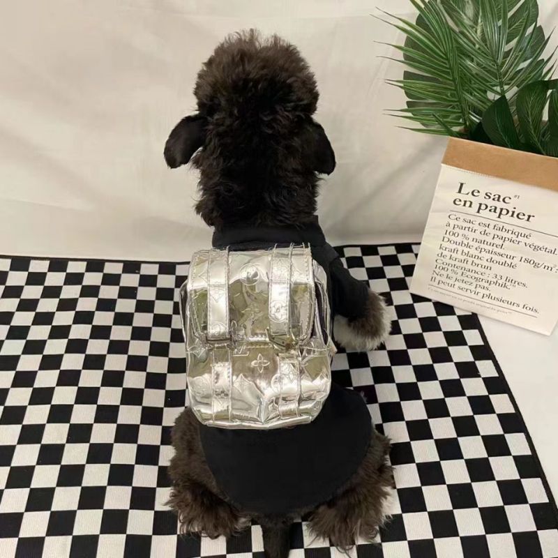 犬用のリュックサック 鏡面 lv