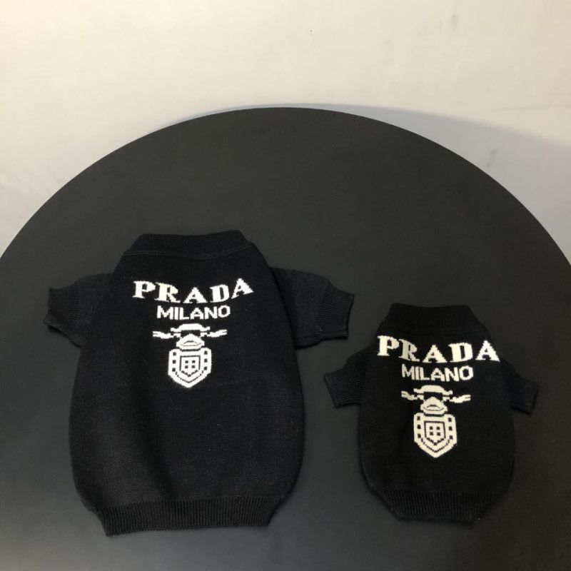 プラダ 犬 服 高品質 PRADA ペットウェア 秋冬 ニットセーター ペット