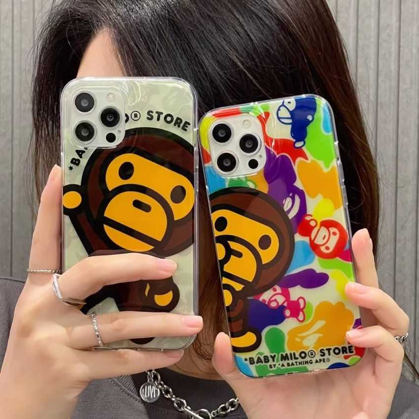 個性 iphone13 12proカバー bape