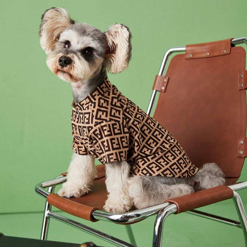 フェンディ 犬 服 tシャツ 薄手 ペットウェア FENDI 小型犬服 中型犬服