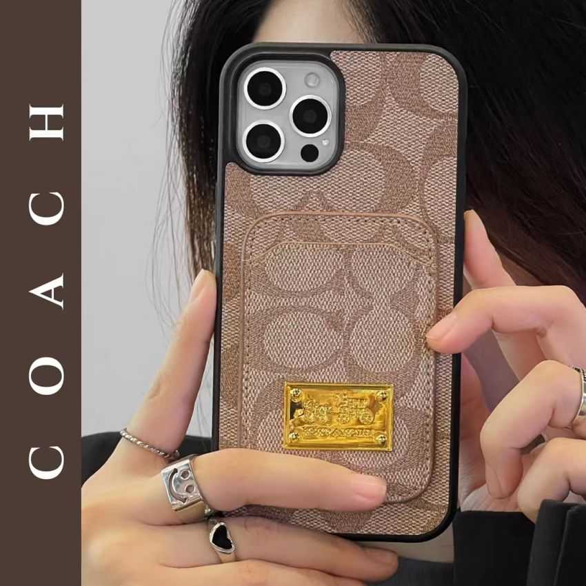 iphone13promaxカバー coach レザー