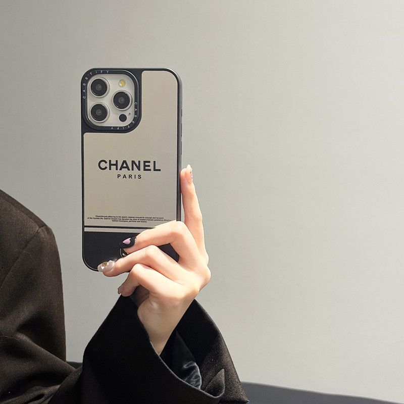 鏡面いれ chanel アイフォン15 16 14promaxカバー