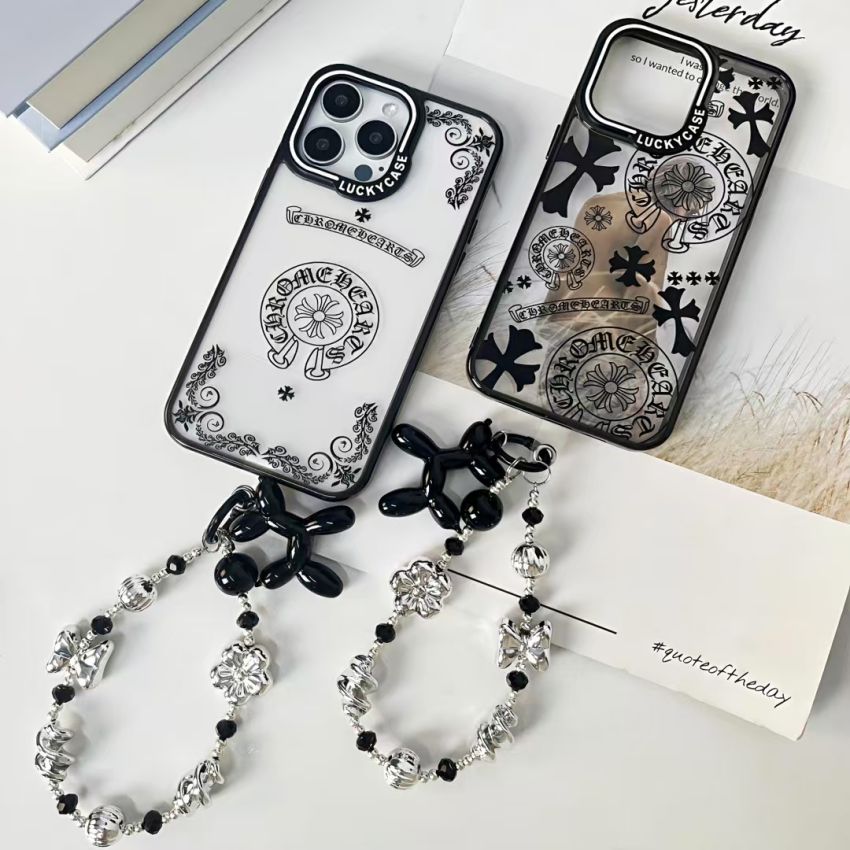 透明デザイン chrome hearts iphone16ケース