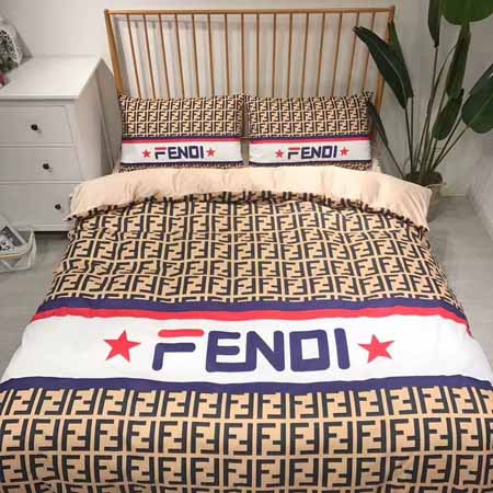フェンディ 布団カバー 4点セット 贅沢 FENDI 寝具カバー 高級 Fendi