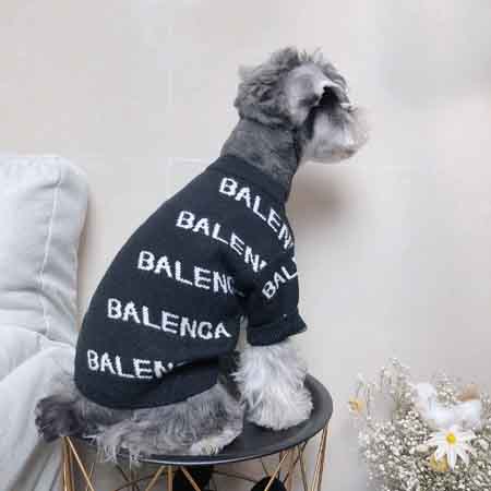 BALENCIAGA ニットセーター 暖かい ペット服 おしゃれ バレンシアガ 犬