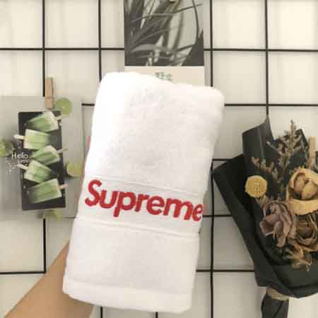 SUPREME タオル バスタオル 4色選択 刺繡マーク シュプリーム