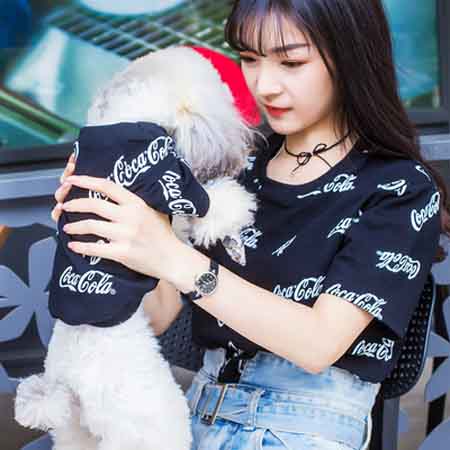 コカ・コーラ 犬と親子服 ブラック