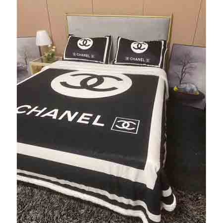 CHANEL 毛布 厚 掛布団 シャネル ブランケット ソファーひざ掛け ...