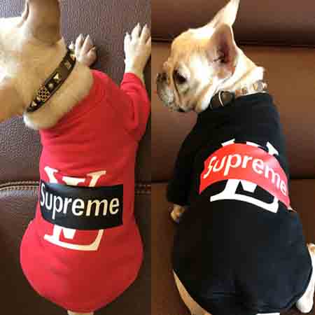 SUPREME LV 犬服 パーカー 可愛い