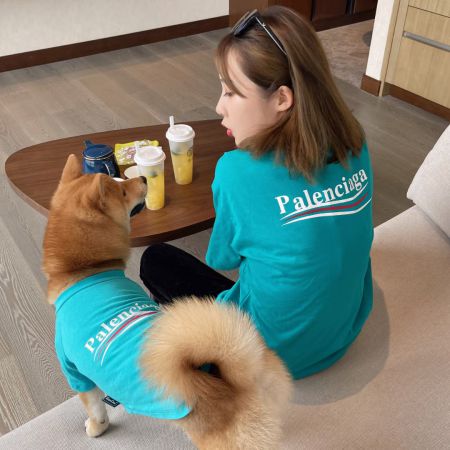 バレンシアガ 犬との親子服 人気 Balenciaga ペアルック お飼い主との