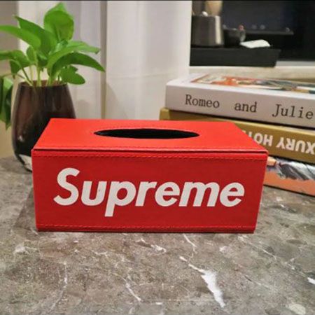 SUPREME ティッシュケース レザー シュプリーム おしゃれ ティッシュ