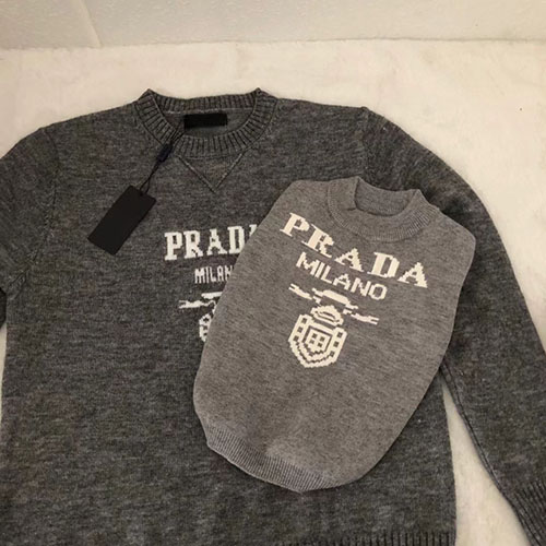 プラダ 犬 服 高品質 PRADA ペットウェア 秋冬 ニットセーター ペット